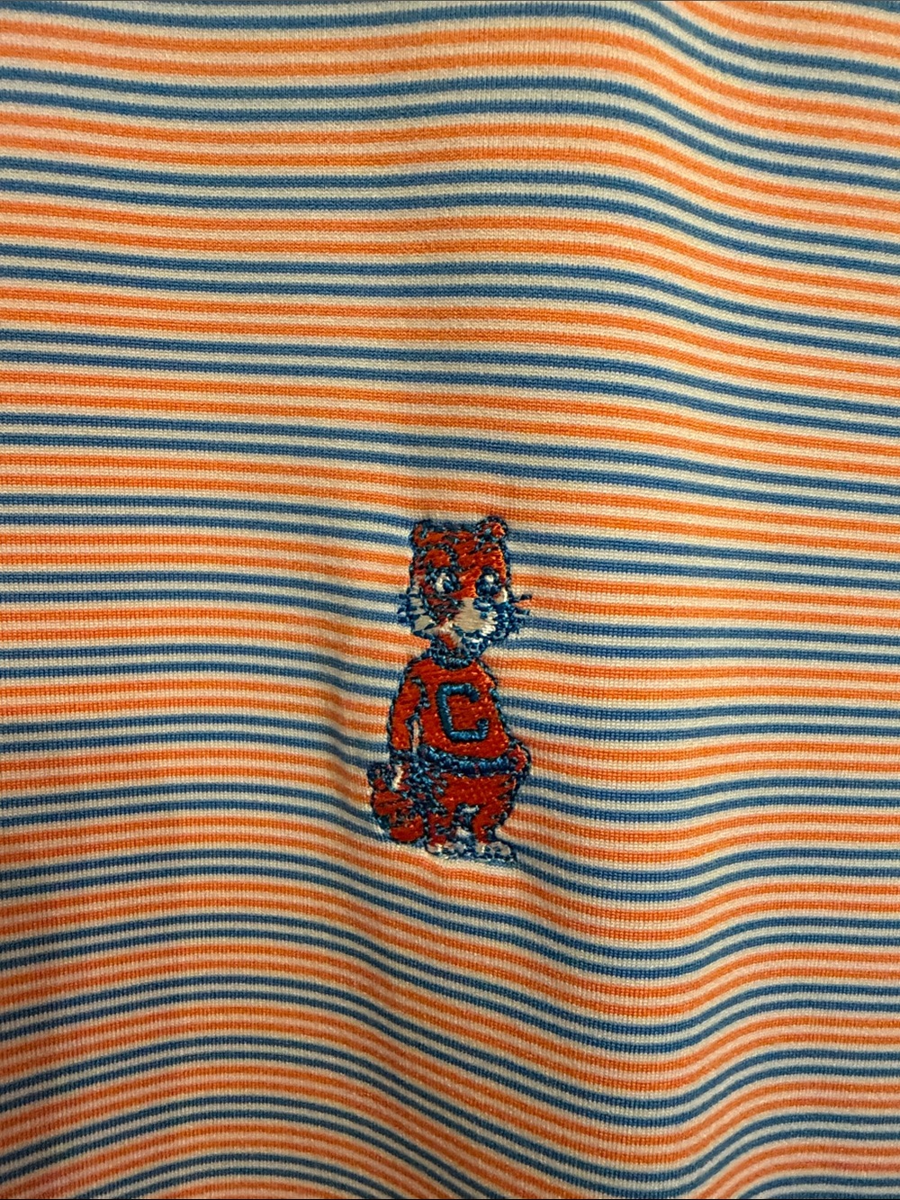 Peter Millar Blue & Orange Thin Stripe Polo from MH Frank - Picture 2 of 5
